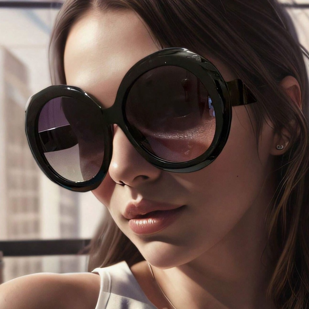 Classic Bug Eye Round Gradient Sunglasses